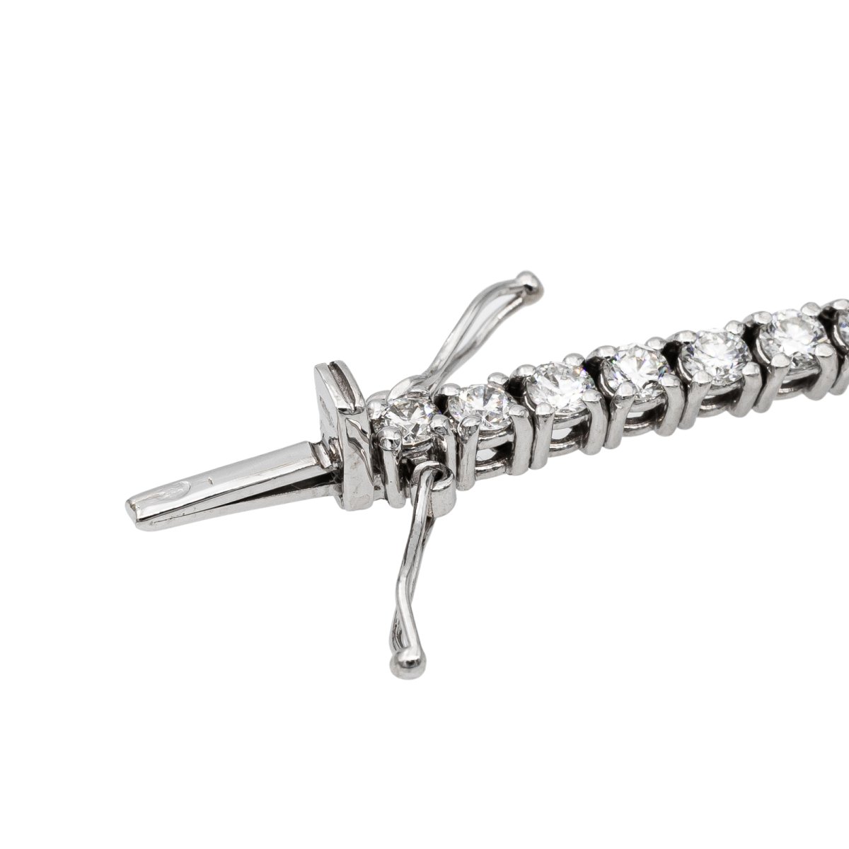 Bracelet Tennis Or blanc Diamant - Castafiore