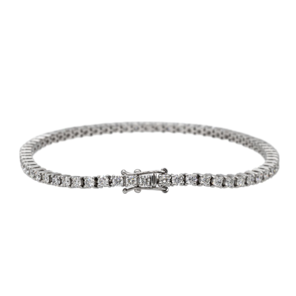 Bracelet Tennis Or blanc Diamant - Castafiore