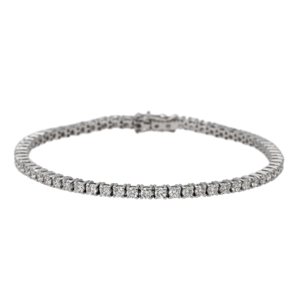 Bracelet Tennis Or blanc Diamant - Castafiore