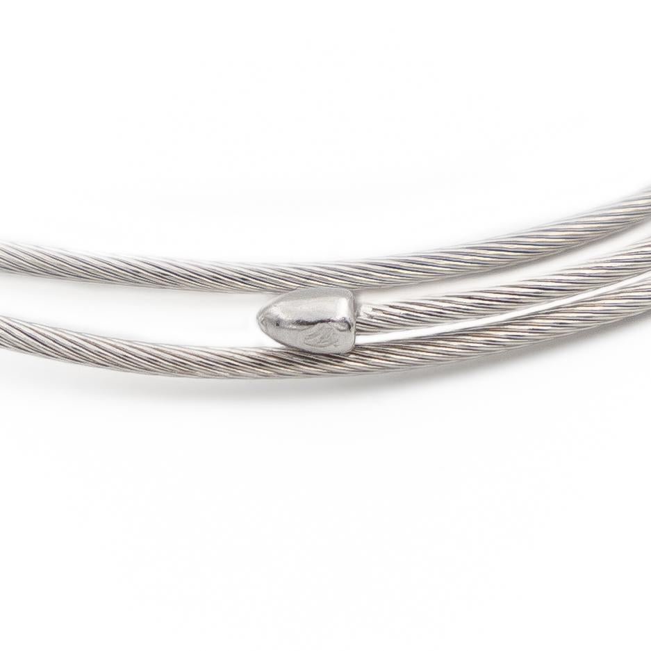 Bracelet torsadé 3 rangs en or blanc - Castafiore