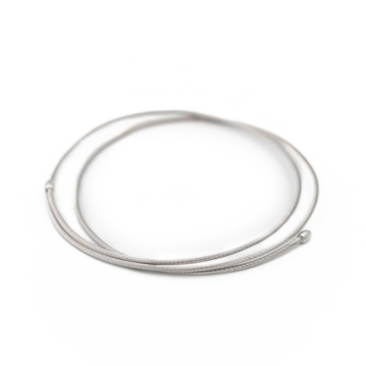 Bracelet torsadé 3 rangs en or blanc - Castafiore