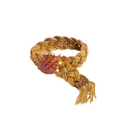 Bracelet tressé en or et rubis - Castafiore