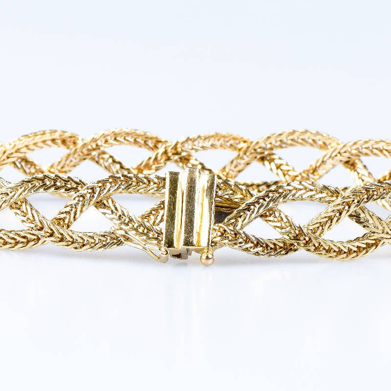 Bracelet tresse en or jaune 18 carats - Castafiore
