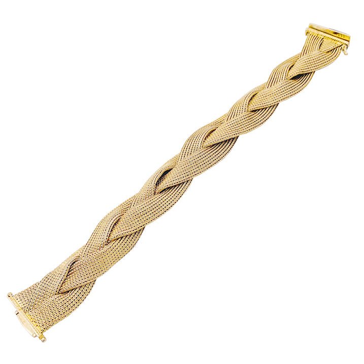 Bracelet tresse or jaune - Castafiore