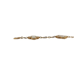 Bracelet VAN CLEEF & ARPELS "Alhambra" en or jaune et nacre blanche - Castafiore