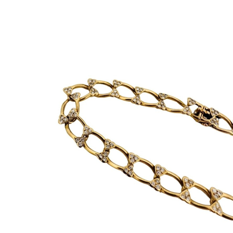 Bracelet VAN CLEEF & ARPELS en or jaune et diamants - Castafiore