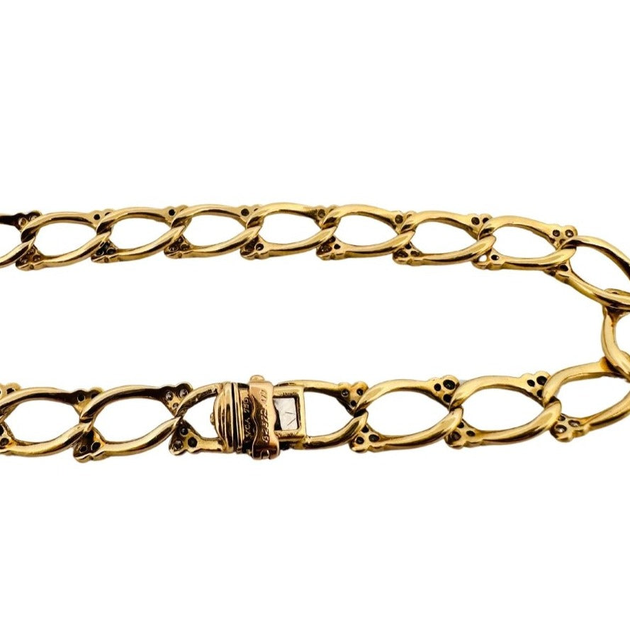 Bracelet VAN CLEEF & ARPELS en or jaune et diamants - Castafiore
