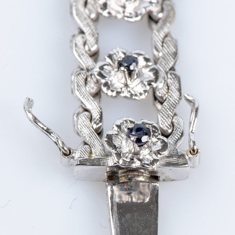 Bracelet victorien datant du debut des années 1900 en or blanc 18 carats. - Castafiore