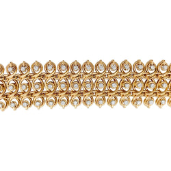 Bracelet vintage en or rose, platine et diamants - Castafiore