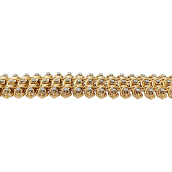 Bracelet vintage en or rose, platine et diamants - Castafiore