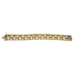 Bracelet vintage, or jaune, émail - Castafiore