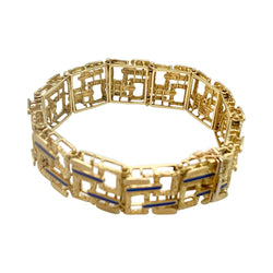 Bracelet vintage, or jaune, émail - Castafiore