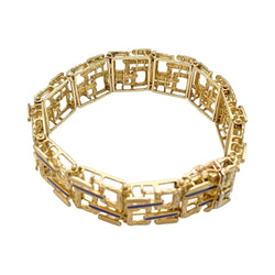 Bracelet vintage, or jaune, émail - Castafiore