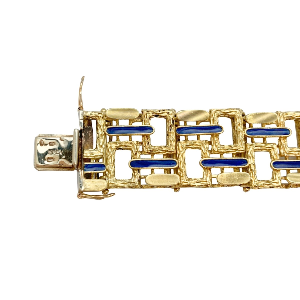 Bracelet vintage, or jaune, émail - Castafiore