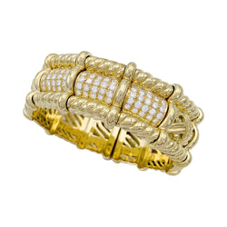 Bracelet vintage, or jaune et diamants - Castafiore