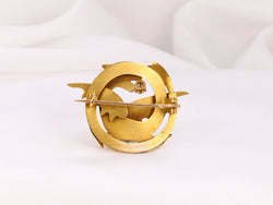 Broche ancienne chimère en or 18k et perle fine - fin du XIXe siècle - Castafiore