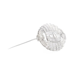 Broche Art déco en or blanc et diamant - Castafiore