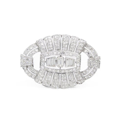 Broche Art déco en or blanc et diamant - Castafiore