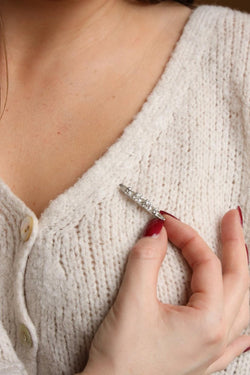 Broche Art déco en or blanc et diamants - Castafiore