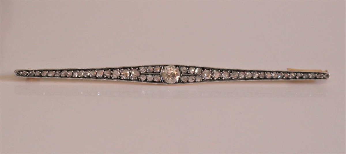 Broche-barrette Art Déco Diamants - Castafiore