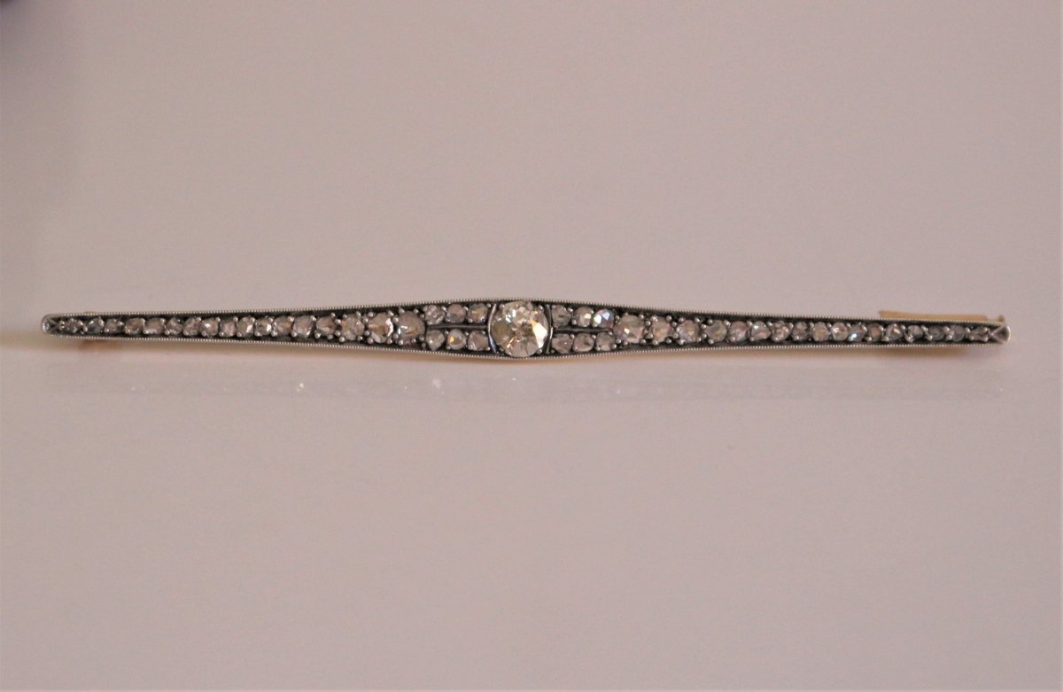 Broche-barrette Art Déco Diamants - Castafiore