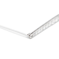 Broche Barrette Art déco en or blanc et diamant - Castafiore