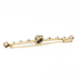 Broche Barrette en 2 ors et diamants - Castafiore