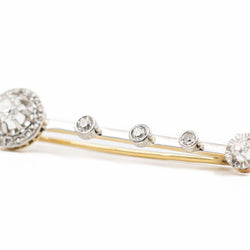Broche Barrette en 2 ors et diamants - Castafiore