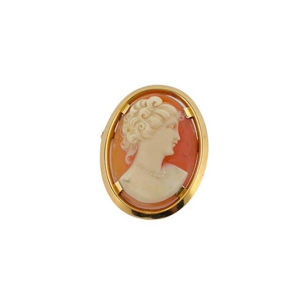 Belle Broche Ancienne Style Camée - Bijou Vintage D'occasion