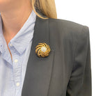 Broche Cartier en or jaune et diamants - Castafiore