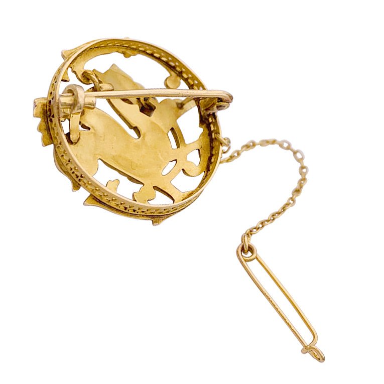 Broche "Chimère" or jaune et diamant. - Castafiore