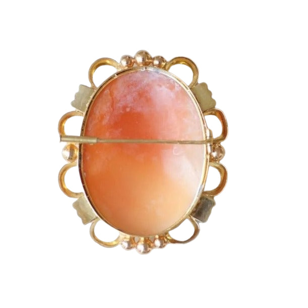 Broche deux ors et camée coquille - Castafiore