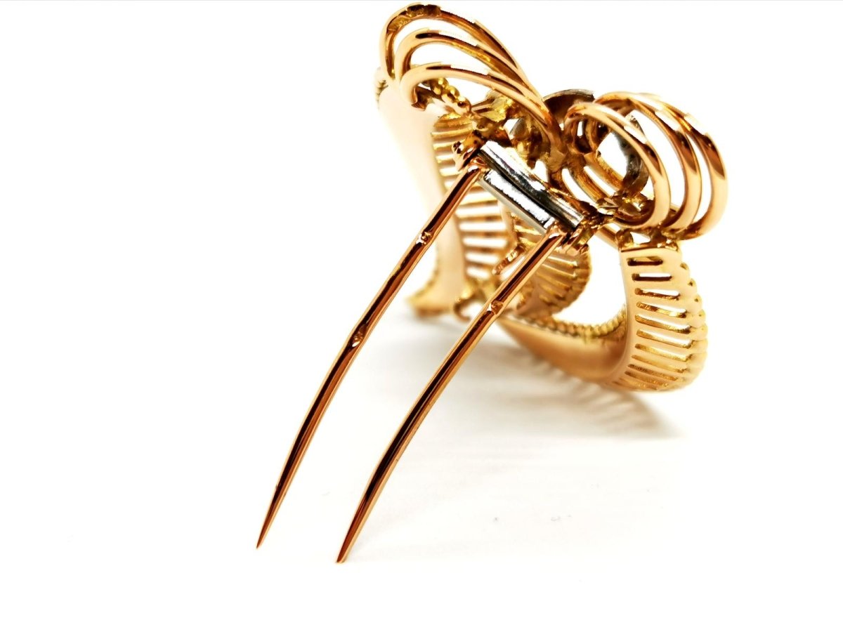 Broche en 2 ors et diamants - Castafiore