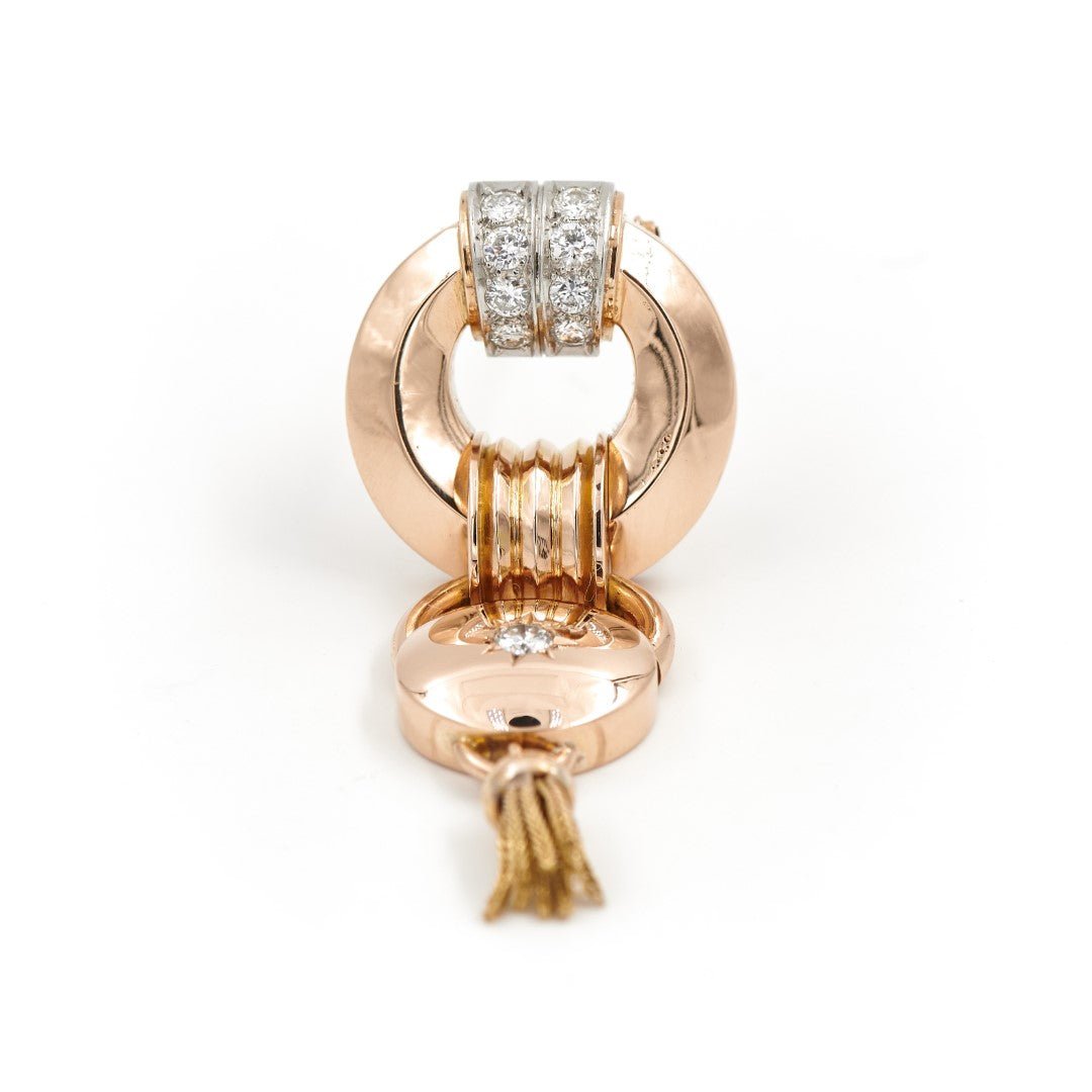 Broche en 2 ors, platine et diamants - Castafiore