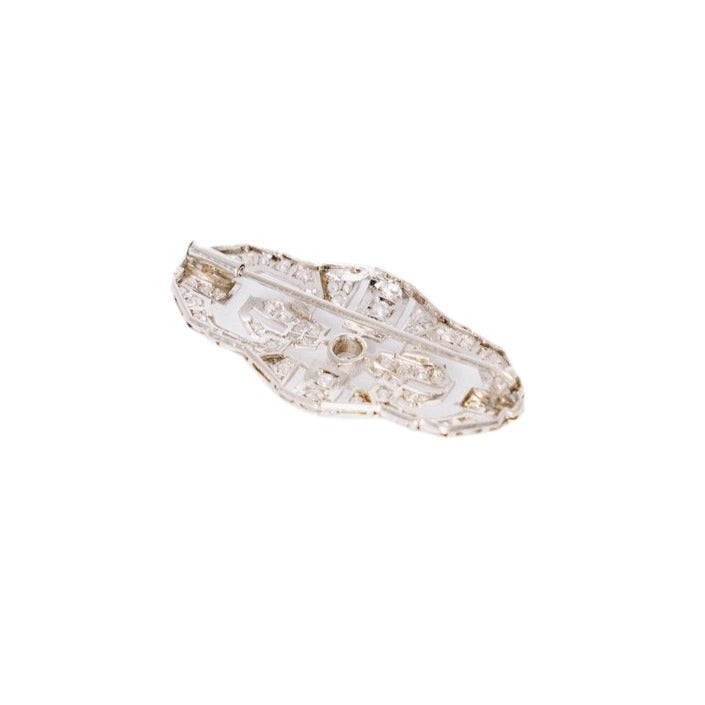 Broche en or gris et diamants - Castafiore