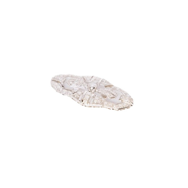 Broche en or gris et diamants - Castafiore