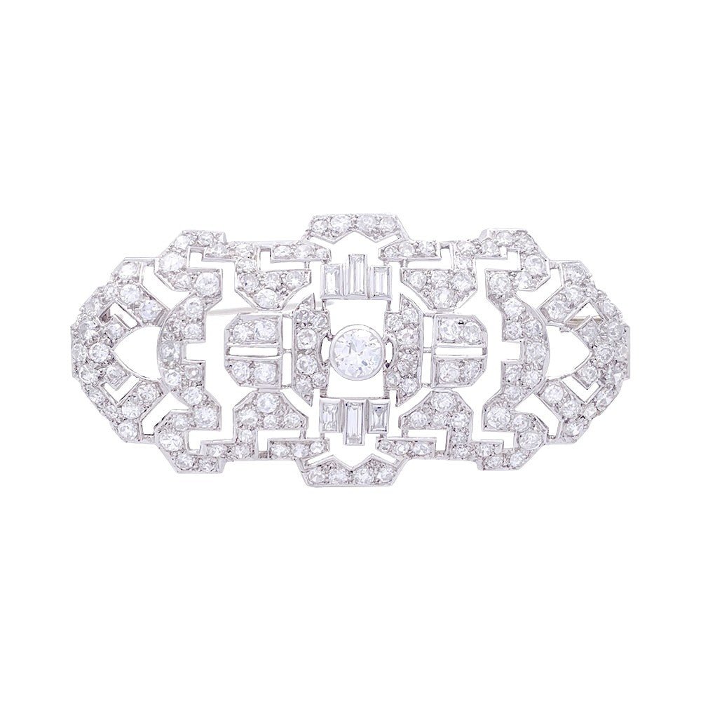 Broche en platine et diamants - Castafiore