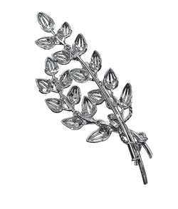 Broche en platine et or 18 carats, perles et diamants. - Castafiore