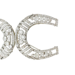 Broche "Fers à Cheval" en platine et diamants - Castafiore