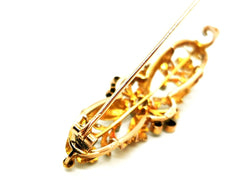 Broche fleur 2 ors et diamants - Castafiore