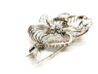 Broche fleur en or blanc et diamants - Castafiore