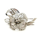 Broche fleur en or blanc et diamants - Castafiore