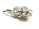 Broche fleur en or blanc et diamants - Castafiore