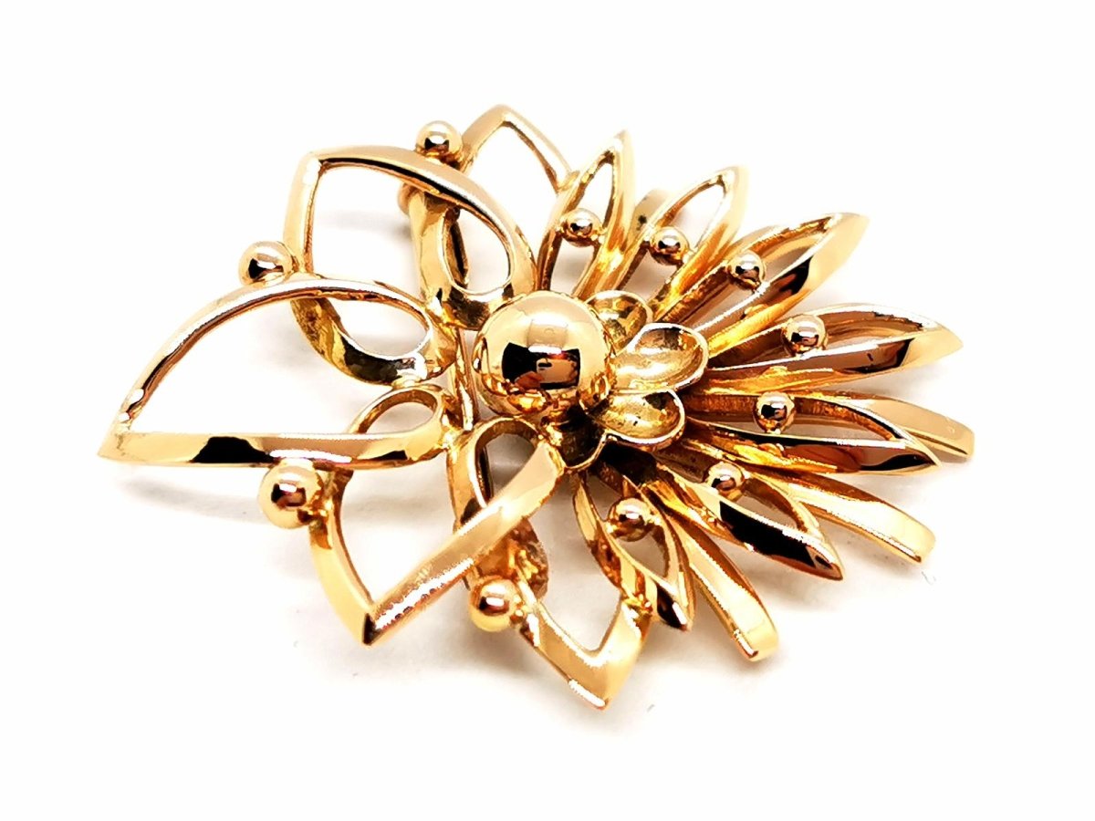 Broche Fleur en or jaune - Castafiore