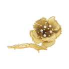 Broche fleur or jaune et diamants - Castafiore