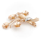 Broche Fleur Or rose Diamant - Castafiore