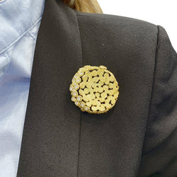 Broche FRED en or jaune et diamants - Castafiore