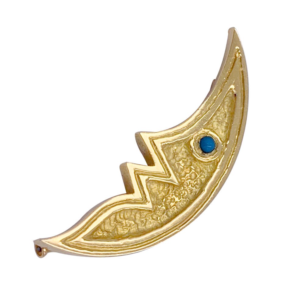 Broche G.Braque, "Croissant de Lune", or jaune - Castafiore