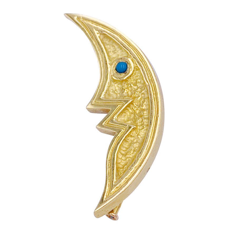 Broche G.Braque, "Croissant de Lune", or jaune - Castafiore