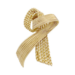 Broche Mauboussin vintage "Ruban", or jaune. - Castafiore